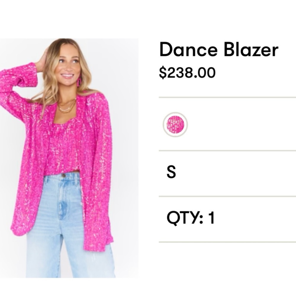 Pink Sequin Blazer